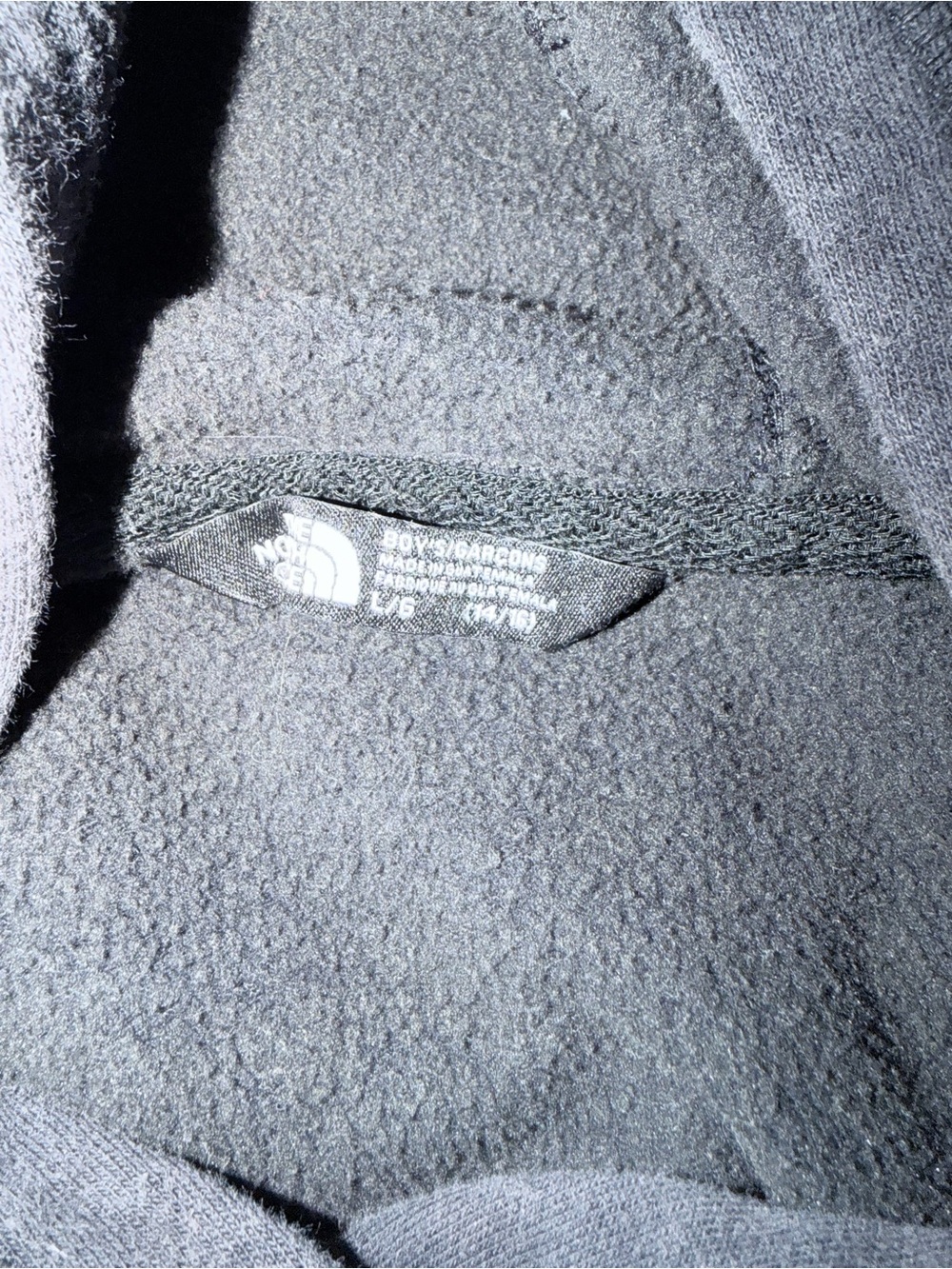 The North Face Kids Black Logo Hoodie Outdoor Graphic Sweater Size Large - Picture 5 of 5